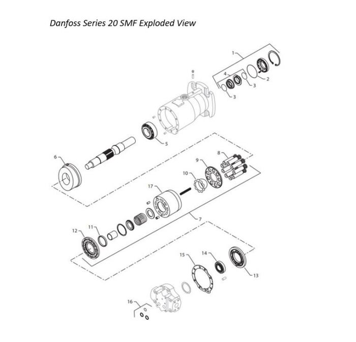 Sauer Danfoss Series 20 SMF Exploded View